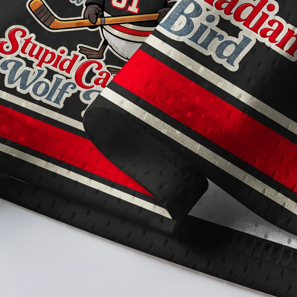 Pagewings Stupid Canadian Wolf Bird Unisex Mesh Jersey