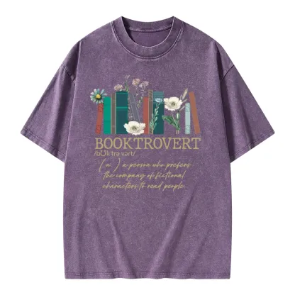 Pagewings Booktrovert Unisex Washed T-shirt
