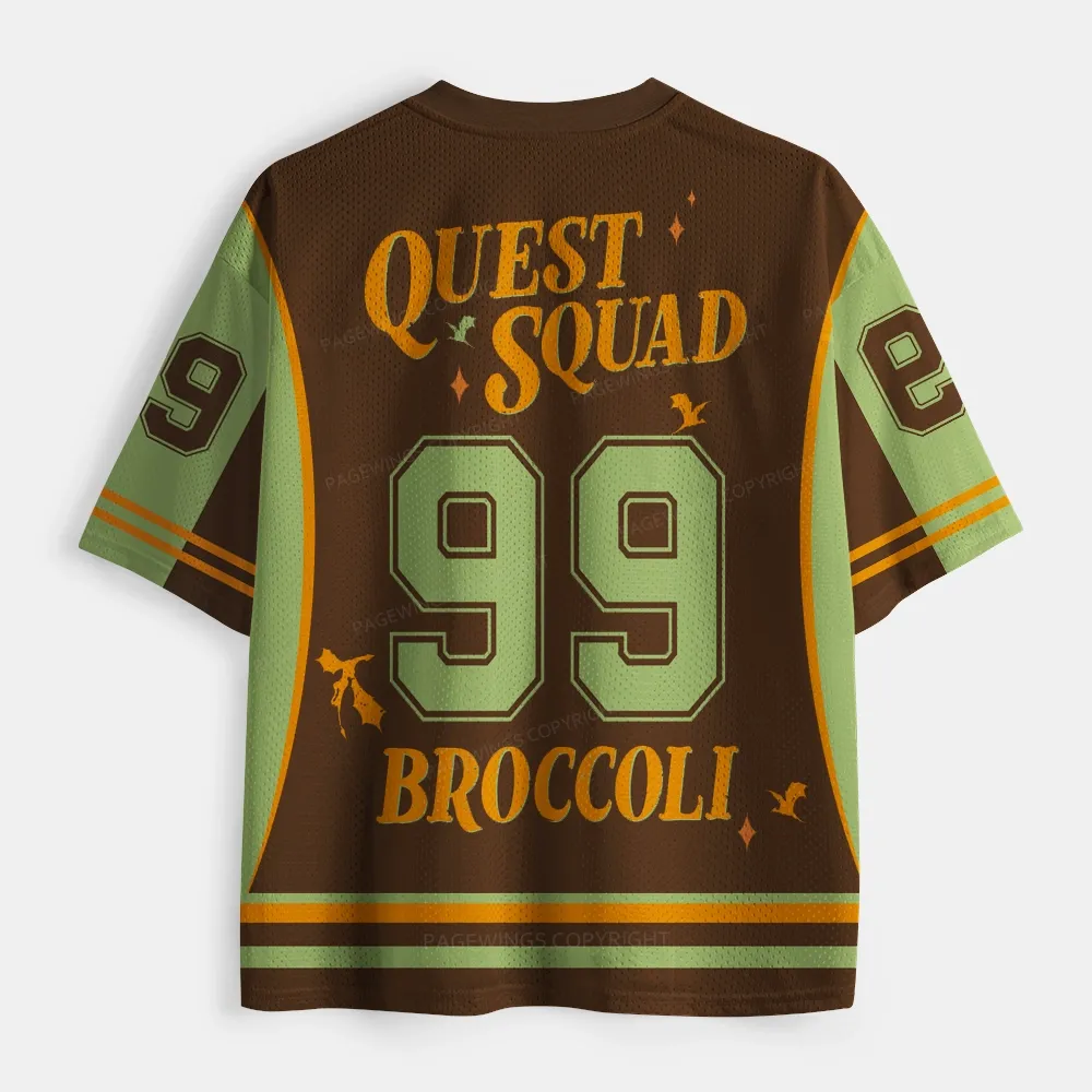Pagewings Quest Squad Broccoli Unisex Mesh Jersey