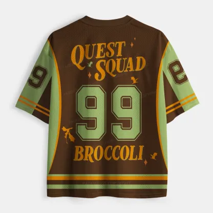Pagewings Quest Squad Broccoli Unisex Mesh Jersey