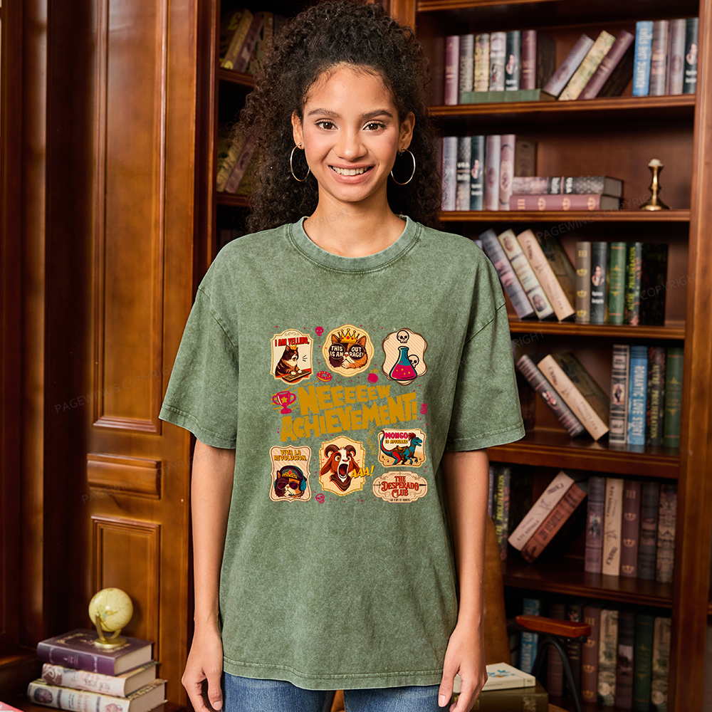 Pagewings New Achievement Unisex Washed T-shirt