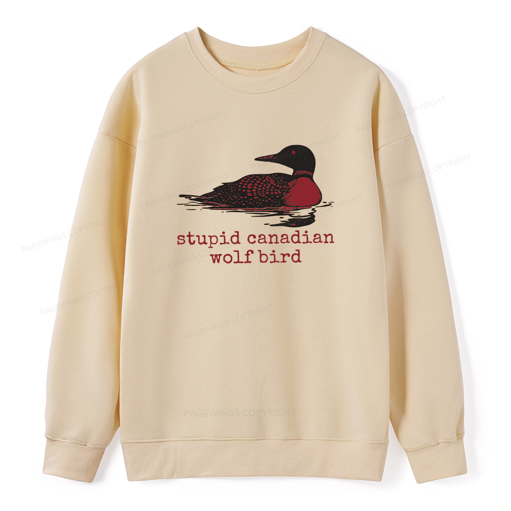 Pagewings Stupid Canadian Wolf Bird Unisex Classic Sweatshirt