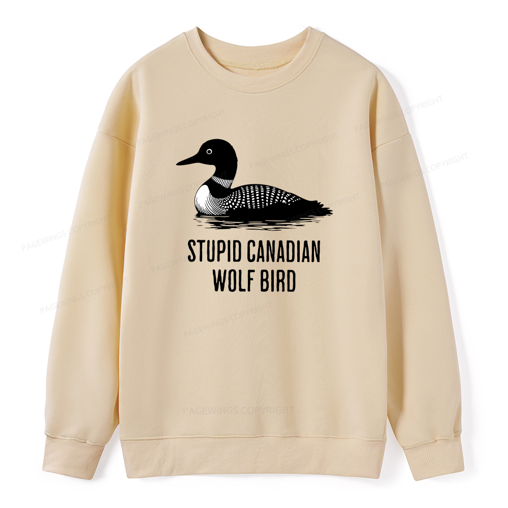 Pagewings Stupid Canadian Wolf Bird Unisex Classic Sweatshirt