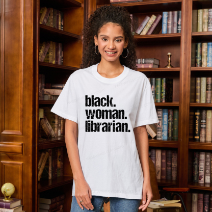 Pagewings Black Woman Librarian Unisex Classic T-shirt