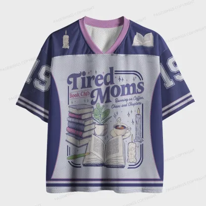 Pagewings Tired Moms Book Club Unisex Mesh Jersey