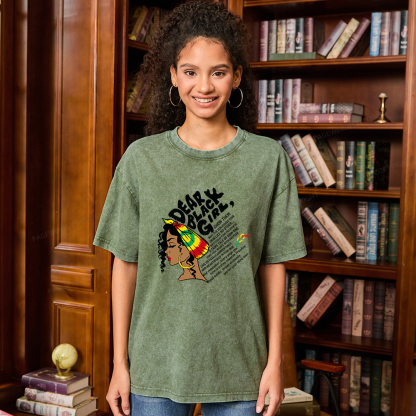 Pagewings Dear Black Girl Unisex Washed T-shirt