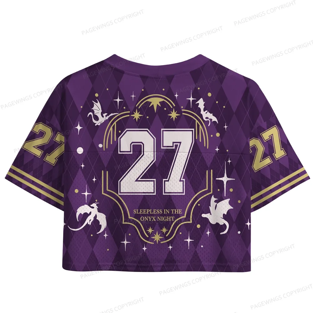 Pagewings Dancing Through The Lightning Strikes Women's Crop Mesh Jersey 