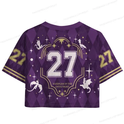 Pagewings Dancing Through The Lightning Strikes Women's Crop Mesh Jersey 