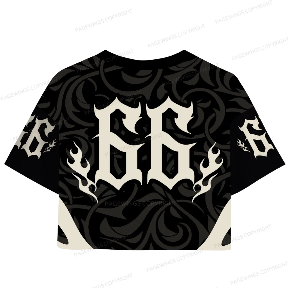 Pagewings Support Your Local Library Women's Crop Mesh Jersey