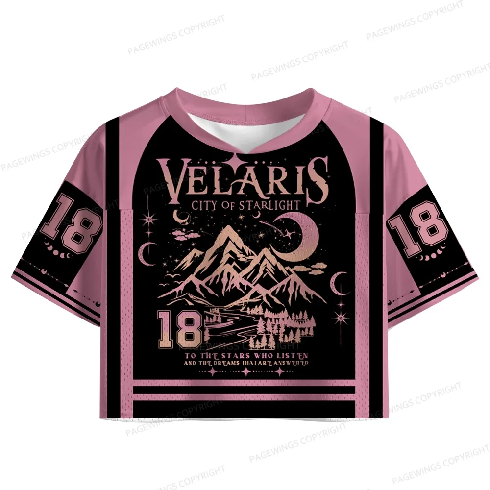 Pagewings Velaris City Of Starlight Women's Crop Mesh Jersey