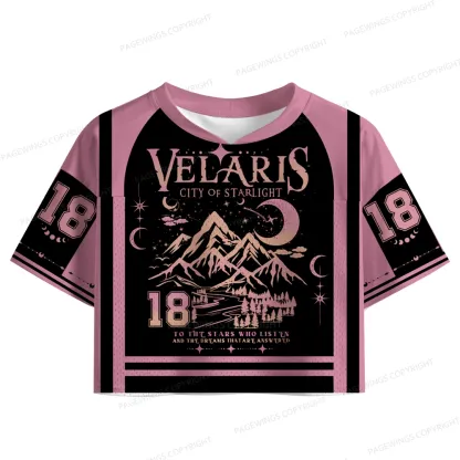 Pagewings Velaris City Of Starlight Women's Crop Mesh Jersey 