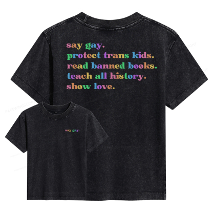 Pagewings Read Banned Books Women's Washed T-shirt