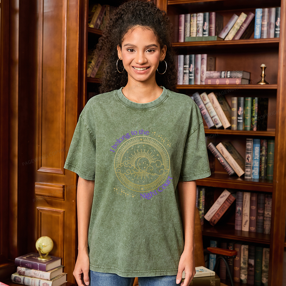 Pagewings I Belong to the Night Court Unisex Washed T-shirt