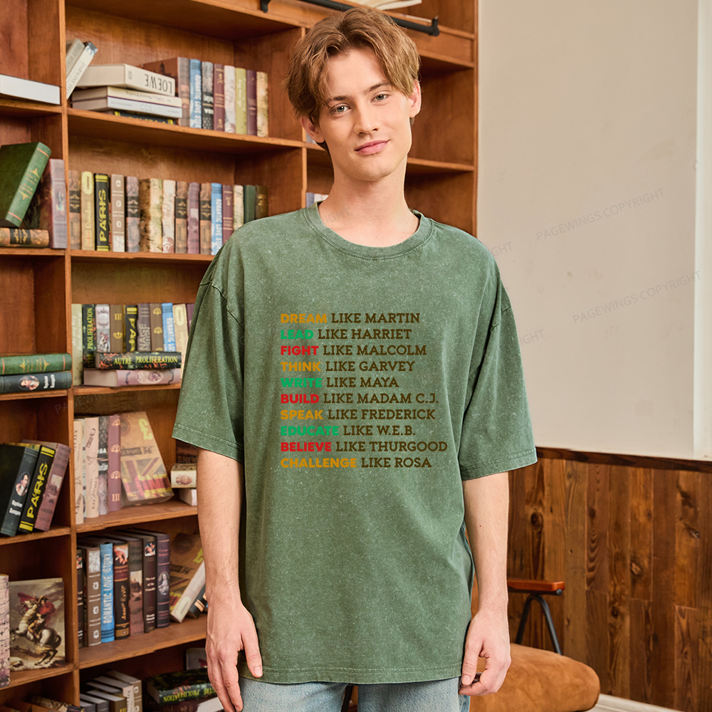 Pagewings Black History Unisex Washed T-shirt