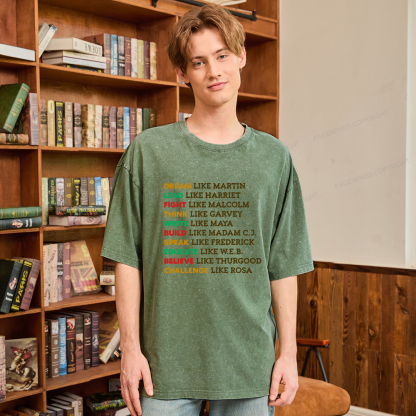 Pagewings Black History Unisex Washed T-shirt