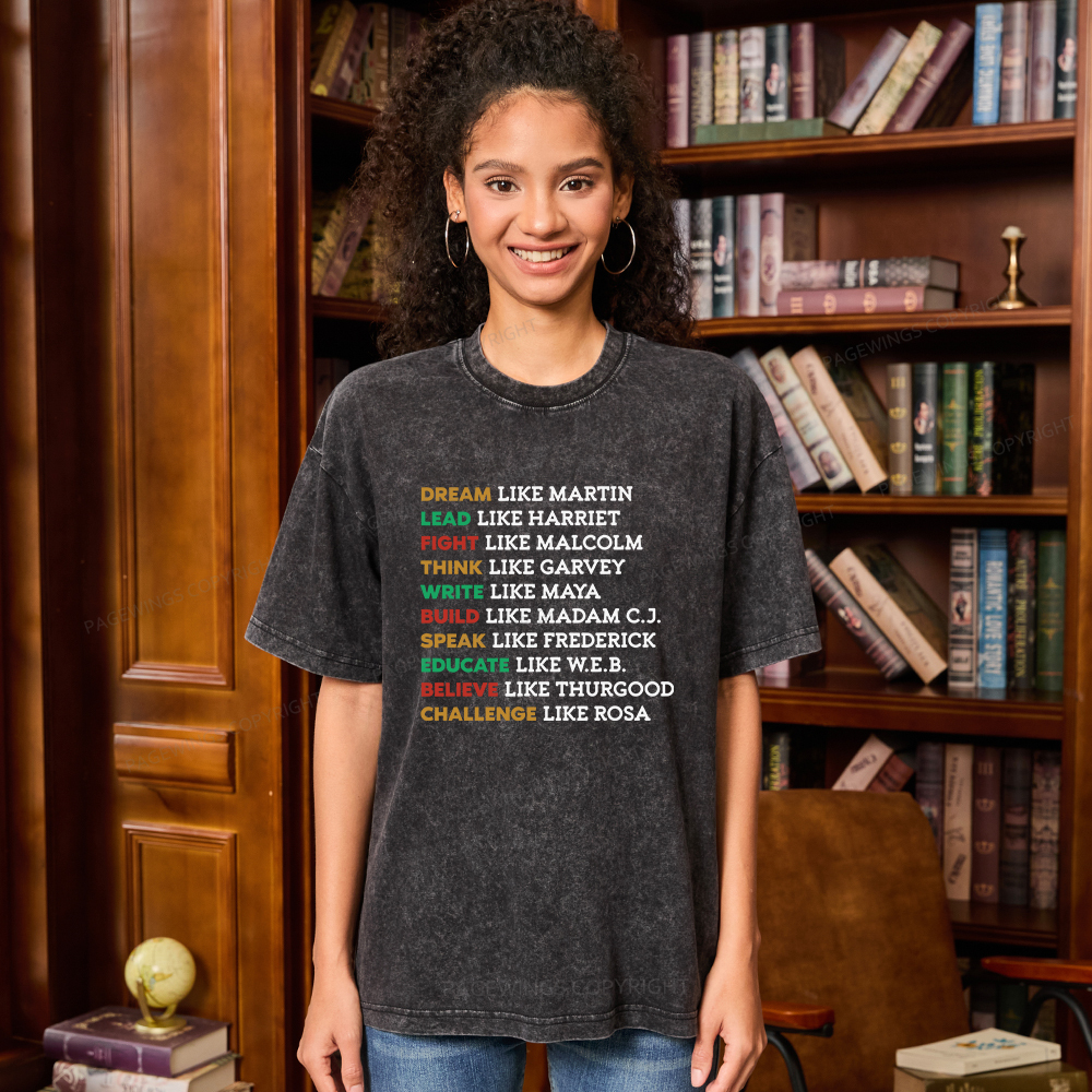 Pagewings Black History Unisex Washed T-shirt