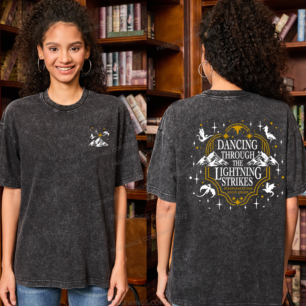 Pagewings She Is Moonlight Unisex Washed T-shirt