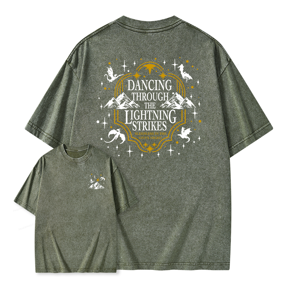 Pagewings She Is Moonlight Unisex Washed T-shirt