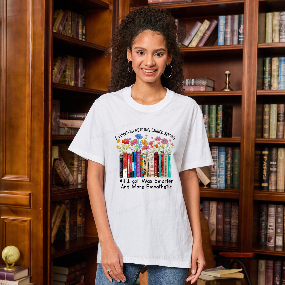 Pagewings Survived Banned Books Got Smarter Unisex Classic T-shirt