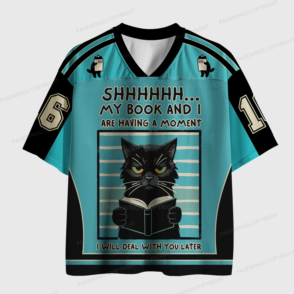 Pagewings My Book And I Are Having A Moment Unisex Mesh Jersey