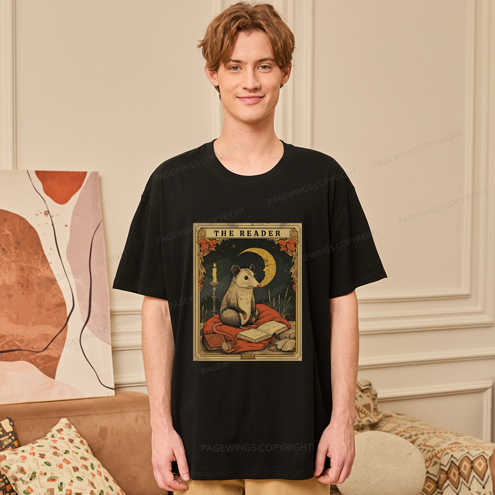 Pagewings The Reader Opossum Tarot Card Unisex Classic T-shirt