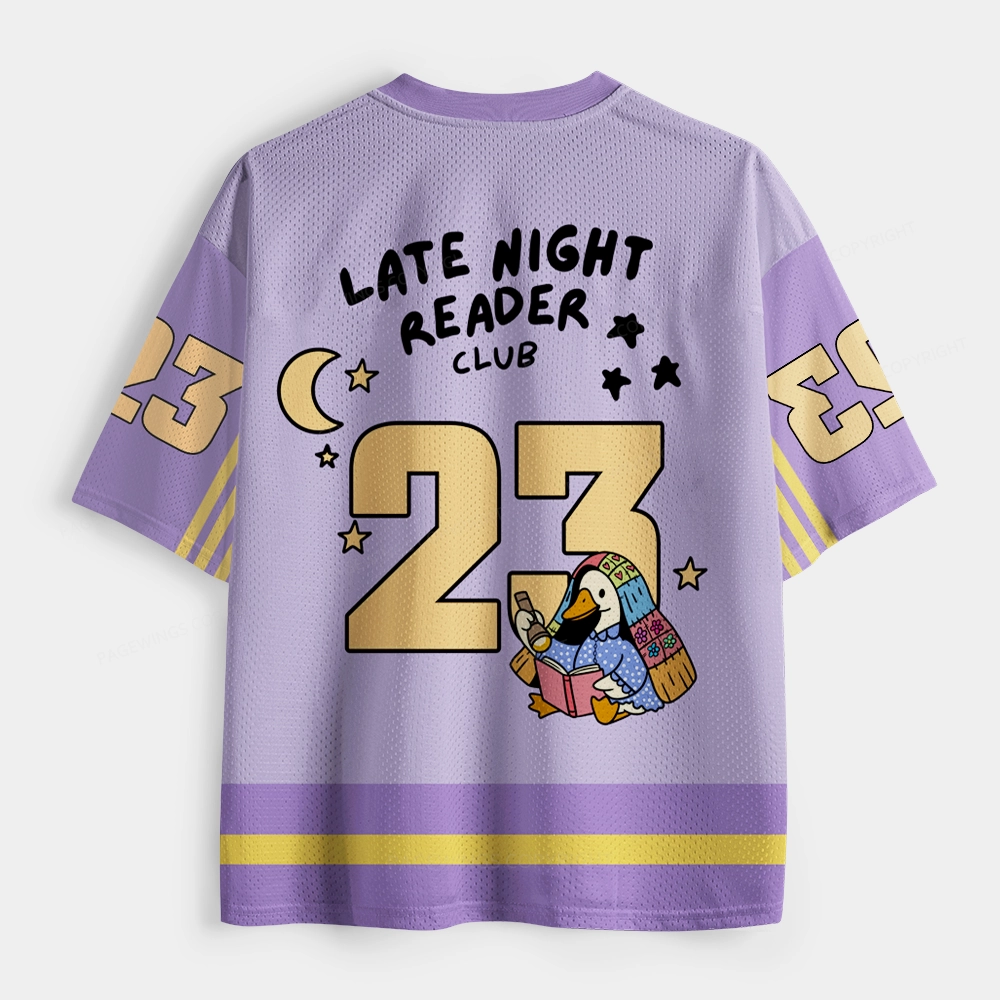Pagewings Late Night Reader Club Unisex Mesh Jersey