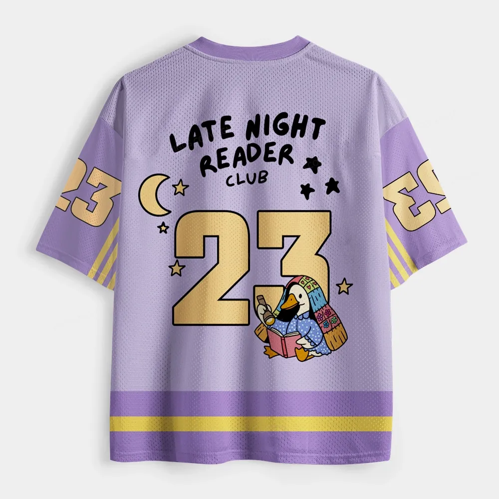 Pagewings Late Night Reader Club Unisex Mesh Jersey