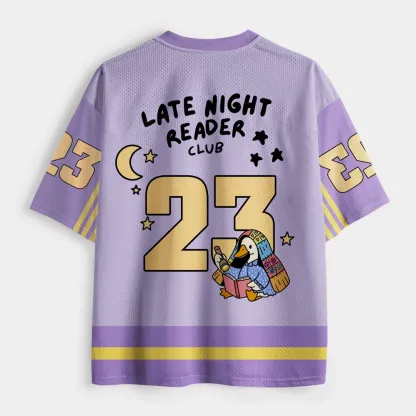 Pagewings Late Night Reader Club Unisex Mesh Jersey