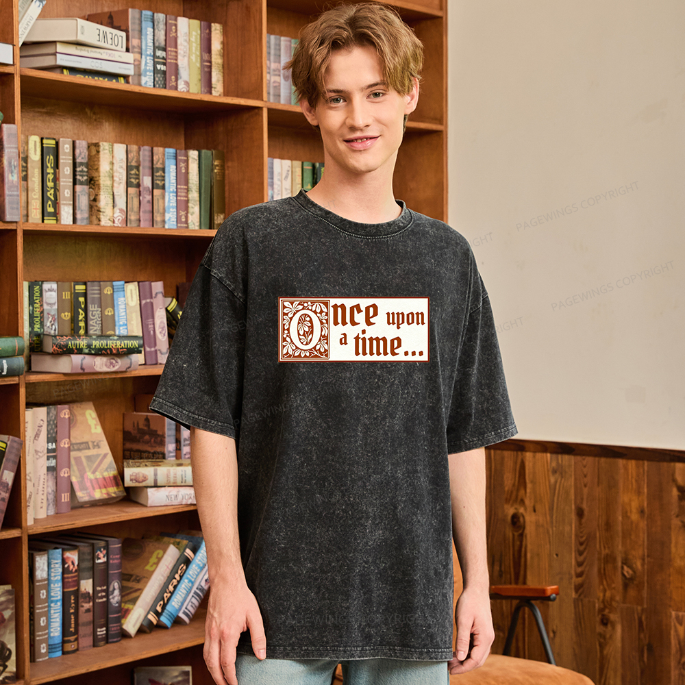 Pagewings Once Upon A Time Unisex Washed T-shirt