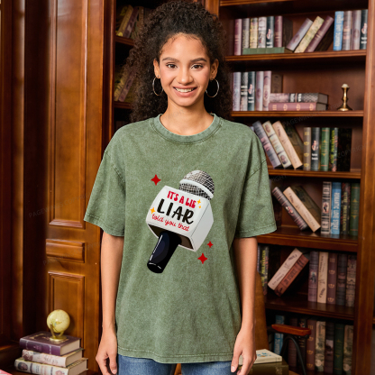 Pagewings It's A Lie Liar Told You That Unisex Washed T-shirt