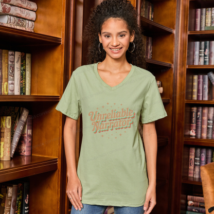 Pagewings Unreliable Narrator V-neck T-shirt