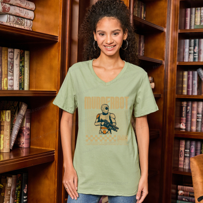 Pagewings Sci-Fiction Robot Hobby V-neck T-shirt