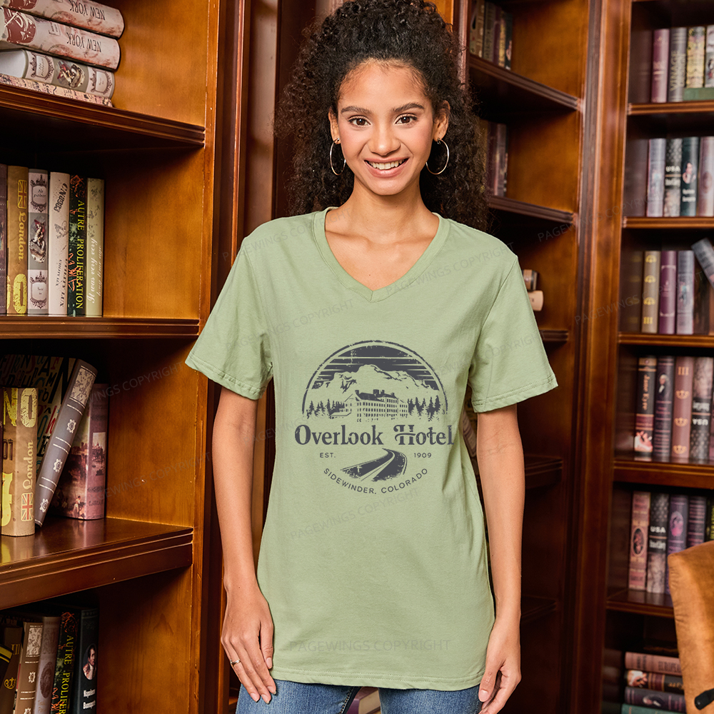 Pagewings Overlook Hotel V-neck T-shirt