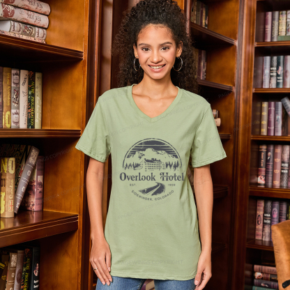 Pagewings Overlook Hotel V-neck T-shirt
