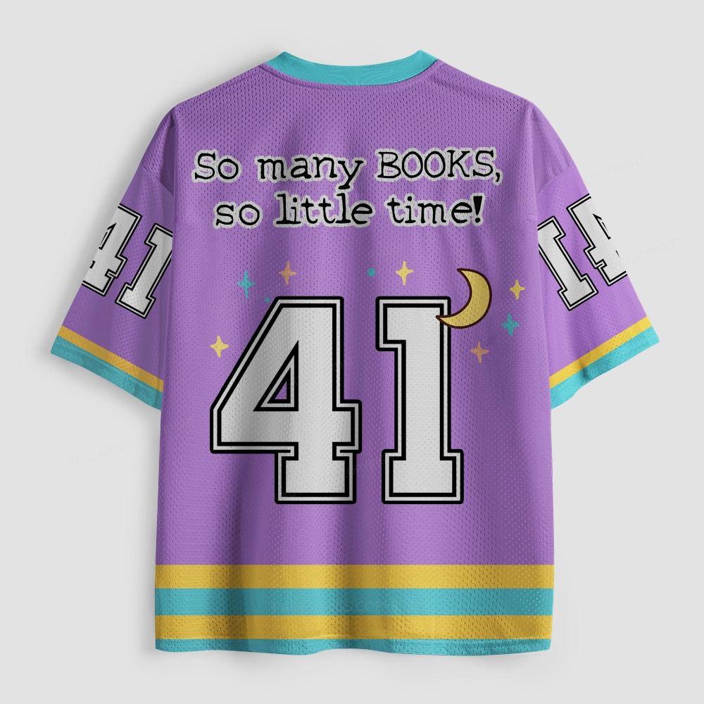Pagewings So Many Books So Little Time Unisex Mesh Jersey