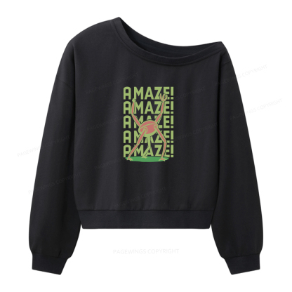 Pagewings Rocky Amaze Women Off Shoulder Sweatshirt