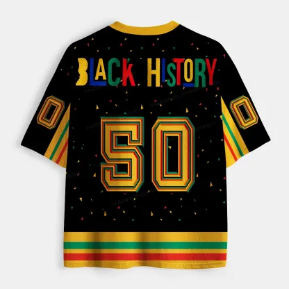 Pagewings What We Learn From Black History Unisex Mesh Jersey