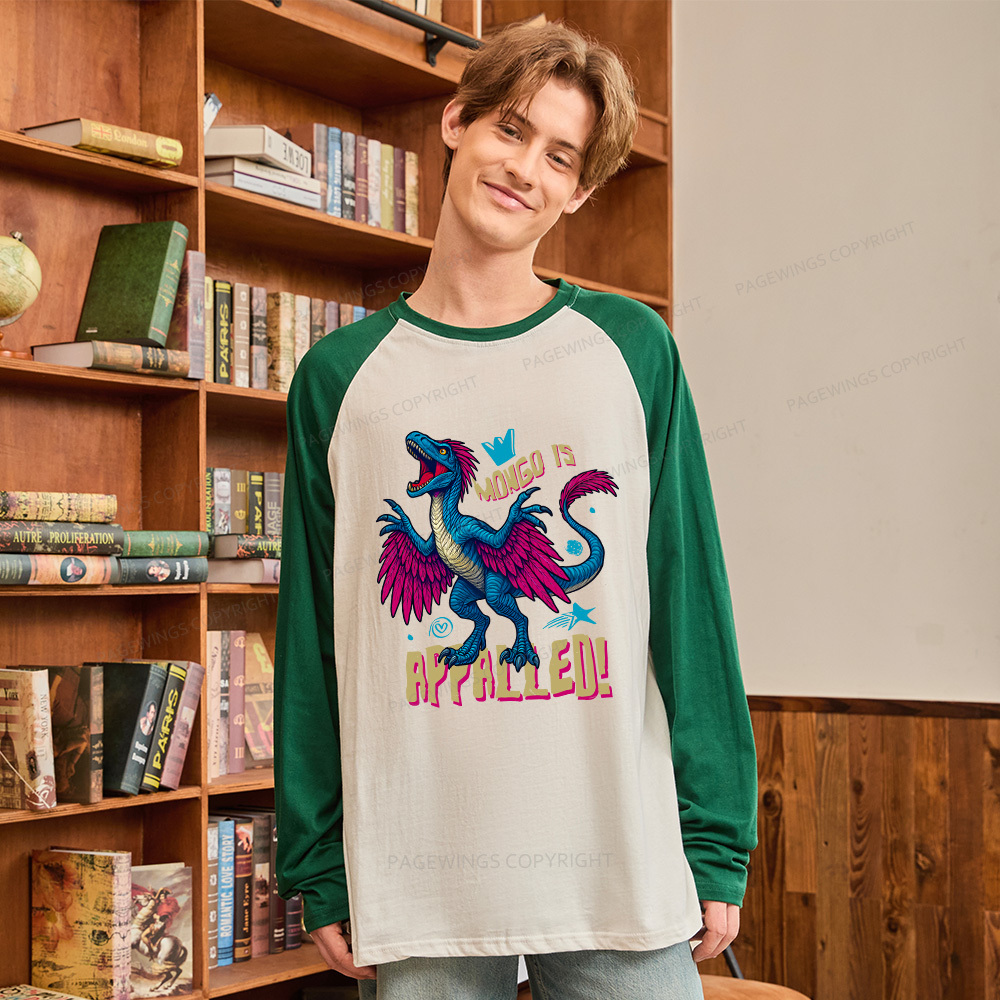 Pagewings Mongo is Appalled Long Sleeve Raglan T-shirt