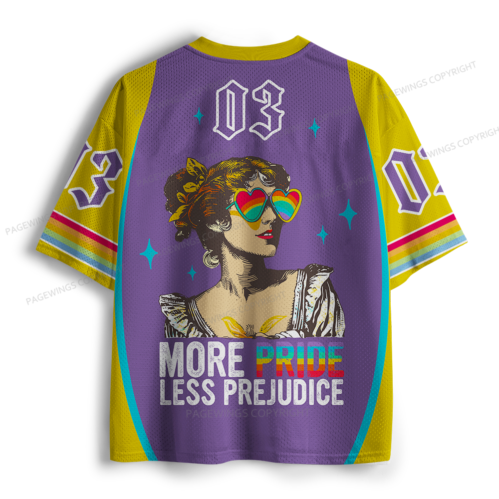 Pagewings More Pride Less Prejudice Unisex Mesh Jersey