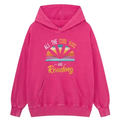 Pagewings All the Cool Kids are Reading Unisex Washed Hoodie