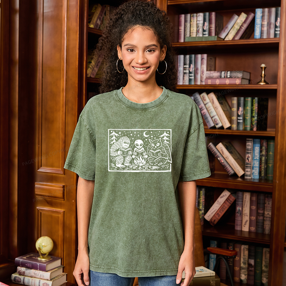 Pagewings Book Lover Unisex Washed T-shirt