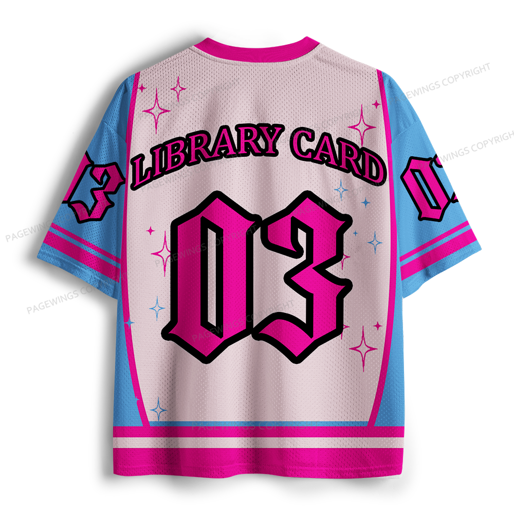 Pagewings Library Card Unisex Mesh Jersey