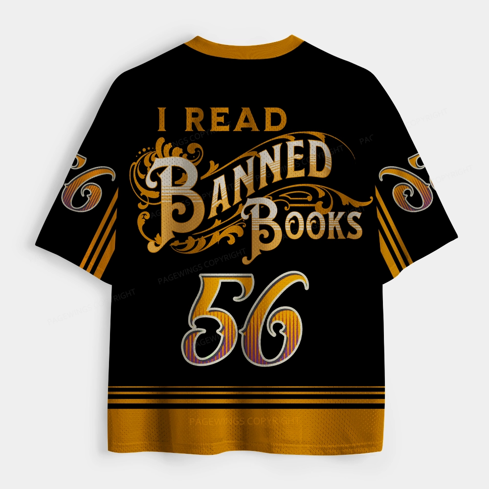 Pagewings I Read Banned Books Unisex Mesh Jersey