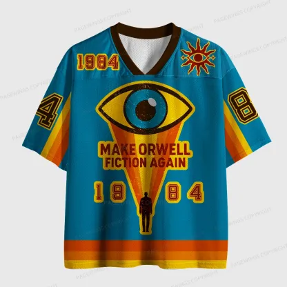 Pagewings Make Orwell Fiction Again Unisex Mesh Jersey