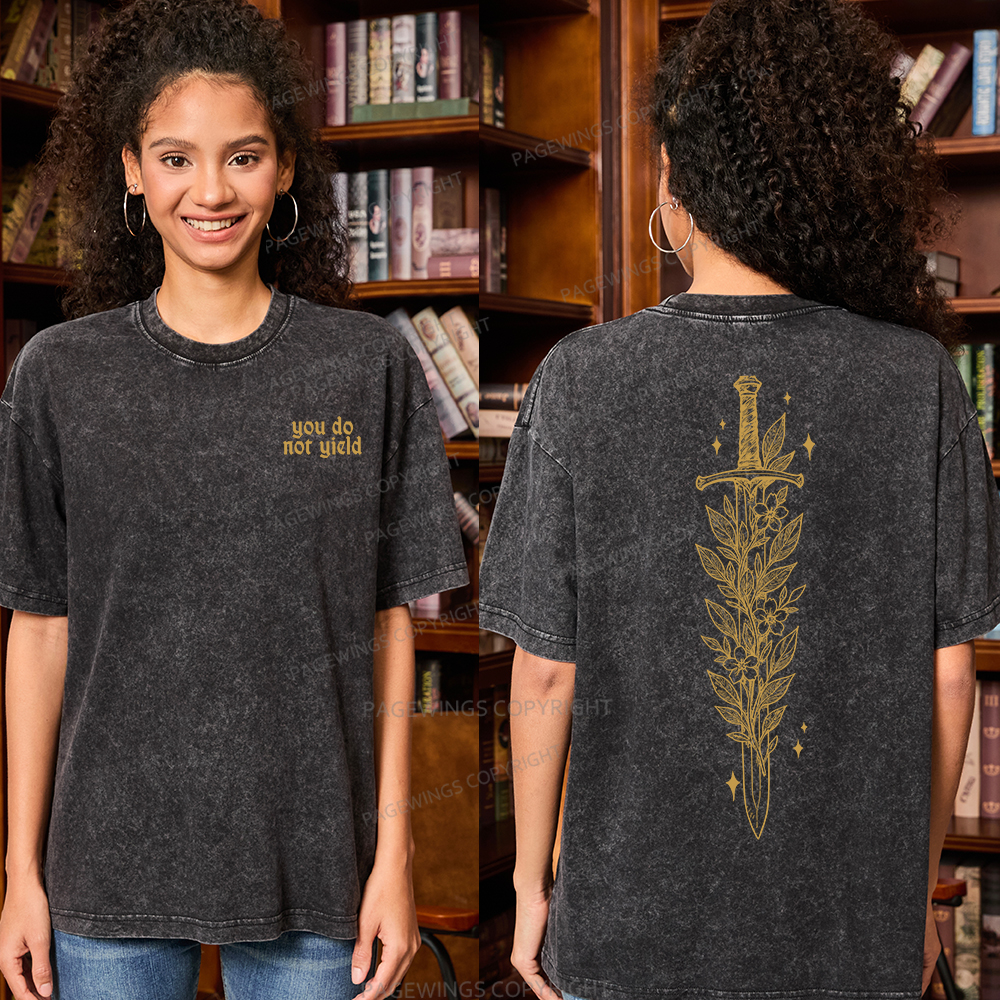 Pagewings You Do Not Yield Unisex Washed T-shirt
