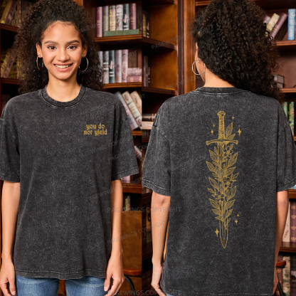 Pagewings You Do Not Yield Unisex Washed T-shirt