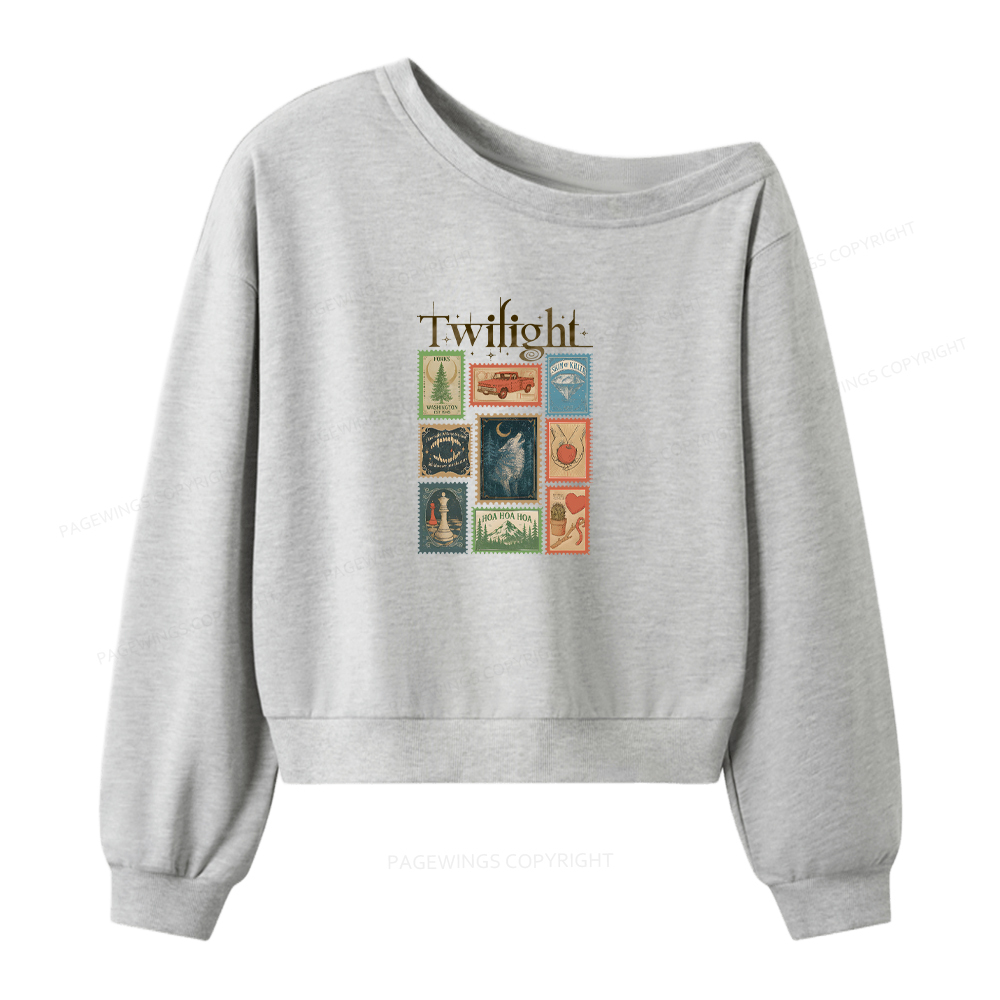 Pagewings Romance Book Lover Women Off Shoulder Sweatshirt