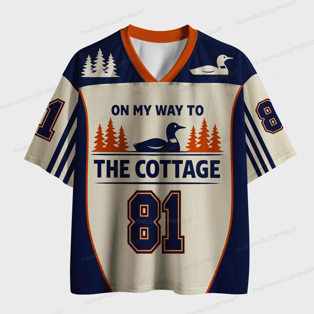 Pagewings On My Way To The Cottage Unisex Mesh Jersey