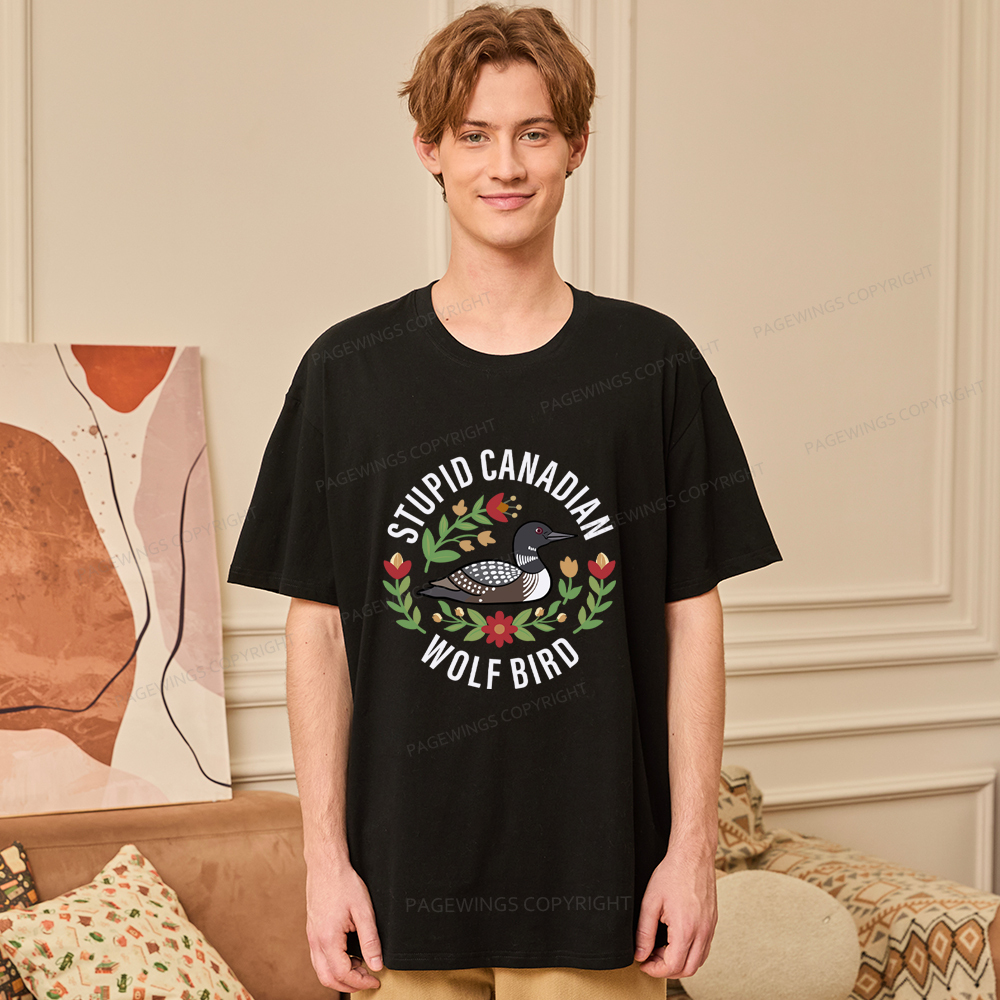 Pagewings Stupid Canadian Wolf Bird Unisex Classic T-shirt