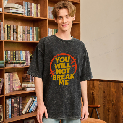 Pagewings You Will Not Break Me Unisex Washed T-shirt